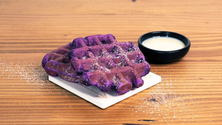 Ube Mochi Waffle Zǐ Shǔ Huá Fū Bǐng