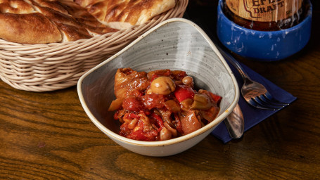 Diced Fried Aubergines