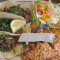 (3) Taco Asado Plate With Rice Beans