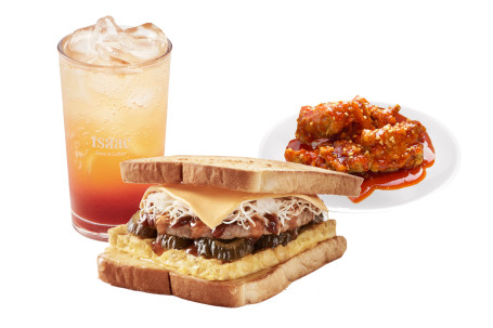 Smoked Bbq Meat Patty Mvp Toast Set Mvp Yān Xūn Hàn Bǎo Tǔ Sī Cān