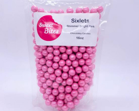 Sixlets Bright Pink 16 Onzas