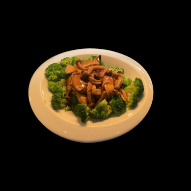 Shén Jūn Bā Xī Lán Huā Broccoli With Assorted Wild Mushroom (V)