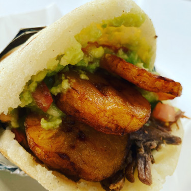 Beef Arepa (Pulled Brisket) Arepa Con Carne Desmechada