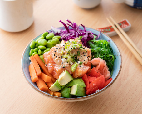 Tengu Wasabi Mayo Salmon Soba Poke Bowl