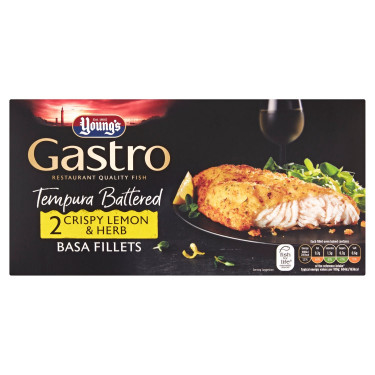 Youngs Gastro Tempura Rebozados 2 Filetes De Basa Hierba Limón 310G