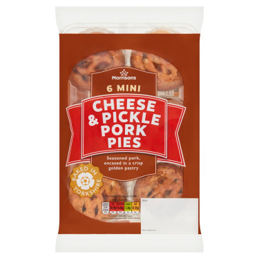 Morrisons Mini Pork Cheese Pickle Pies Paquete De 6