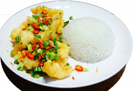 Salt Pepper Squid With Rice