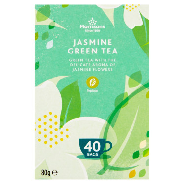 Morrisons Jasmine Serenity Té Verde 40 Bolsitas 80G