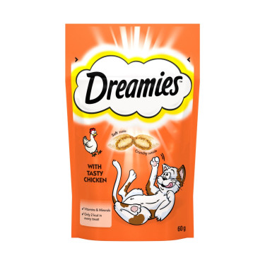 Galletas Dreamies Cat Treat Con Pollo 60G