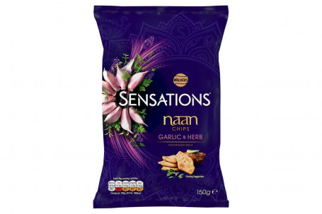 Sensations Ajo Hierbas Naan Chips 150G