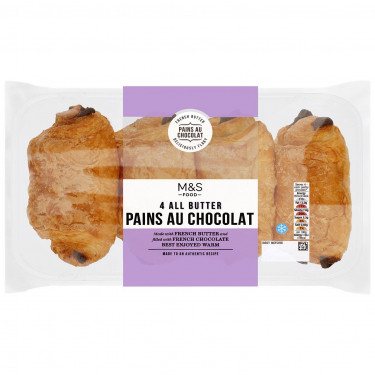 M S Food All Butter Pain Au Chocolate 4 Unidades