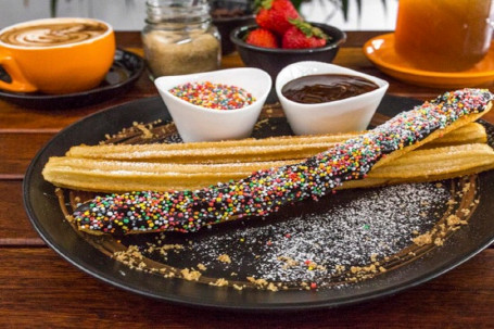 Chocolate Fudge Birthday Churros