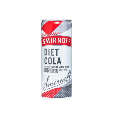 Smirnoff Diet Cola Vodka Bebida Mixta 250Ml