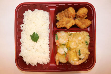 Garlic Prawns Bento