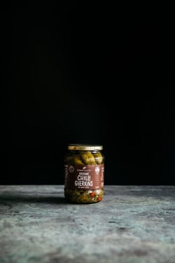 Organic Chilli Gherkins 670G