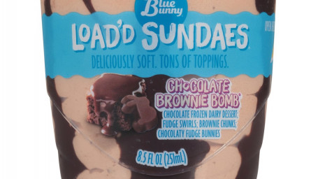 Bomba De Brownie De Chocolate Blue Bunny Load'd Sundaes, 8.5