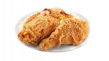 2 Piezas Chickenjoy Con Bebida Palabok Fiesta