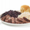 Filete De Churrasco Con Arroz Y Frijoles