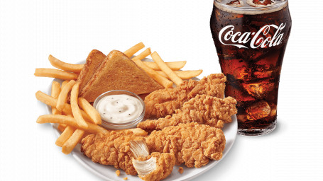 Chicken Strip Basket 4Pc W/Drink