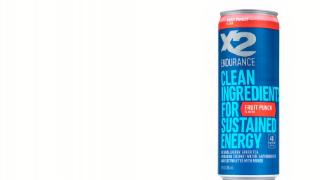 X2 Endurance Bebida De Energía Limpia Ponche De Frutas (40 Cals)