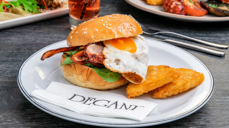 Breakfast Burger With Hash Browns