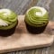 Set Of 2 Matcha Swirl Cupcake