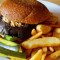 Portobello Mushroom Burger W. Fries (Vegan