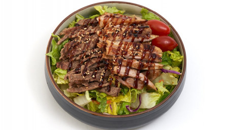 Ensalada Teriyaki De Pollo Y Carne