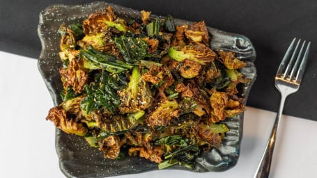 Crispy Brussel Sprouts Bok Choy