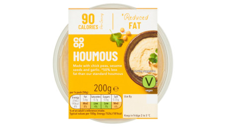 Hummus Reducido En Grasas Cooperativo 200 G