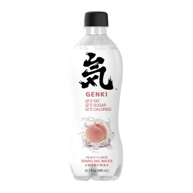 Genki Forest Sparkling Water Peach 480Ml Rpet