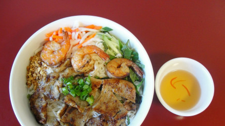 42. Grilled Shrimp Pork Over Vermicelli