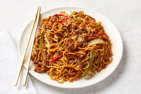 Shredded Beef Stir Fried Noodle With Black Pepper Sauce