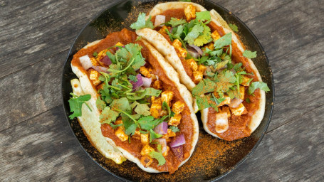 Chili Paneer (Naan Tacos)