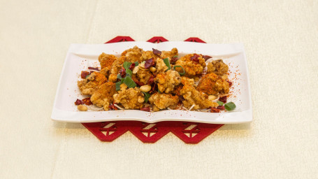 Dices Chicken With Dry Chilli (Spicy)