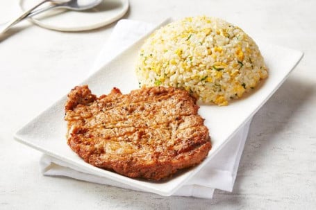 Egg Fried Rice With Fried Pork Chop