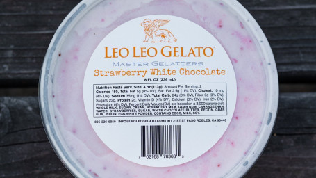 Strawberry White Chocolate Gelato (8 Oz)