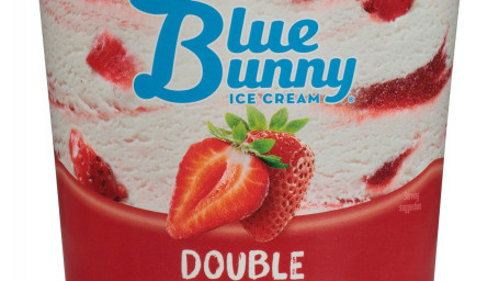 Helado De Fresa Doble Blue Bunny, 16 Fl Oz