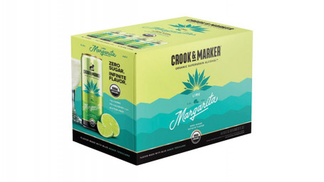 Crook Marker Lime Margarita Lata (11 Oz X 8 Ct)