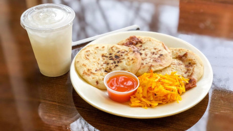3 Pupusas Combo With Horchata