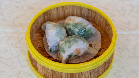 A20. Shrimp Pea Shoot Dumpling Xiān Xiā Dòu Miáo Jiǎo