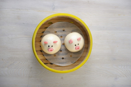 42. Egg Custard Piggy Buns (2Pcs)