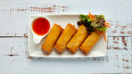 Vegetable Spring Rolls (4) (V) Sù Chūn Juǎn