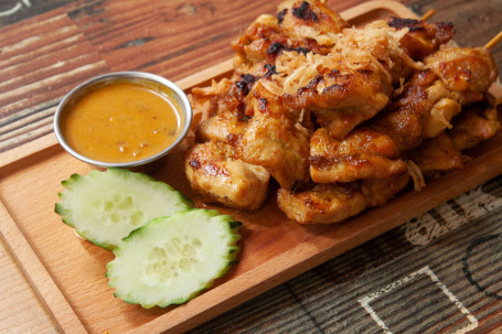 Set Chicken Satay (3Pcs) W/ Jasmine Rice