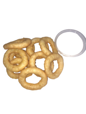 10 Onion Rings With Garlic Herb Mayo Dip