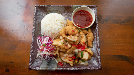 Salt Pepper Chicken (Gf) Jiāo Yán Jī Pái Fàn