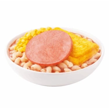 Huǒ Tuǐ Sōng Ruǎn Hòu Jú Dàn Fān Jiā Nóng Tāng Niǔ Niǔ Fěn/Ham Baked Egg Roll With Twisty Macaroni In Tomato Soup