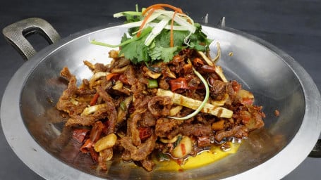 247. Spicy Griddled Shredded Beef Gàn Guō Niú Ròu Sī
