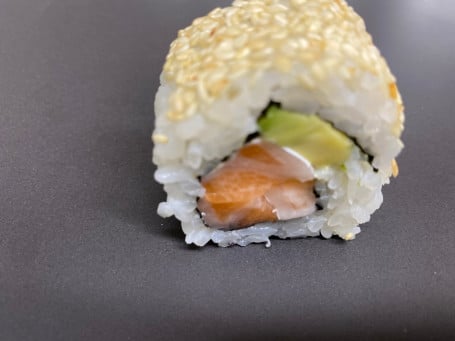 Salmon And Avocado Inside-Out With Sesame Seeds