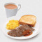 Xiāng Jiān Niú Bā． Pèi Shí Pǐn、 Duō Shì、 Chá Fēi Steak． W Food． W Toast． W Tea Or Coffee